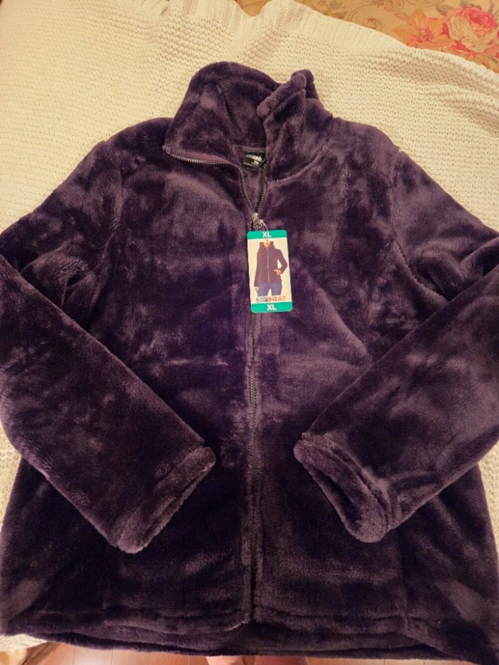32 Degrees Purple Plush Fleece Jacket NWT XL